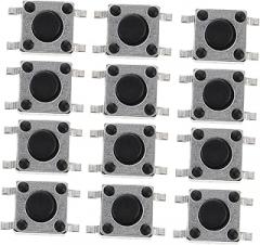 Gatuida 100pcs Solid Construction Tactile Push Button Switches for Electronic Projects Switch Panels