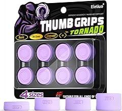 ELETIUO 8 Pack Ergonomic FPS Thumb Grips Set Compatible for PlayStation 4 (PS4),PlayStation 5 (PS5) Controller,Protective Caps with 4 Designs,Anti-Slip Silicone Analog Thumbsticks Covers,Purple