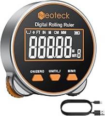 Neoteck Digital Tape Measure 656Ft, Rechargeable Electronic Rolling Ruler with LCD Display,Measures Curve,Diameter&Flat Surface,Portable Rolling Wheel Tape Measurefor DIY,Woodworking,Home Renovation