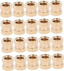LIFKOME 20pcs Brass Threaded Inserts Set Female Thread Nuts for Construction Automotive Electronics High Temperature Easy to Install