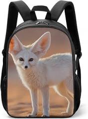 Fennec Fox Desert Unisex Backpack Daypacks Large Capacity with Side Pocket Laptop Bag for Travel