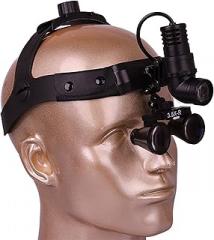 Headband Magnifier, Adjustable Dental Magnifying Glass Surgical Headlight LED Oral Examination for Electronics Jeweler Watch Repair Work Reading