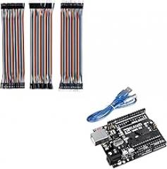 ELEGOO UNO R3 Board ATmega328P & ELEGOO 120pcs Multicolored Dupont Wire