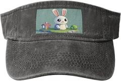 HCVXBSA Sun Hats for Men Women Summer Sport Empty top Baseball Cotton with for Beach, Summer, Electronic Rabbit Black