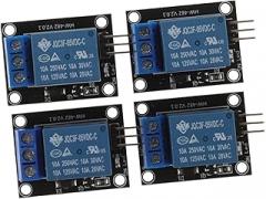 Uonlytech 4pcs Relay Module for Arm Mcu Single Channel Relay Board for Device Control Compatible for Electronics Projects and Microcontrollers