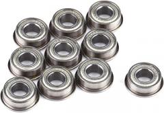 10pcs F686zz Mini Metal Steel Double Shielded Flanged Ball Bearings 6 * 13 * 5mm for Floors, Wheels, tosaerba, Printers, Engines, reducers, Electronic Equipment.