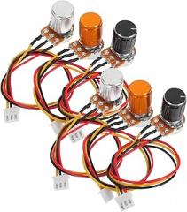 Homoyoyo 3 Set Adjustable Potentiometer with Knob for Precision Control Carbon Film Variable Resistor with Electrical Wire for Audio Equipment and Electronic Circuits Random Color