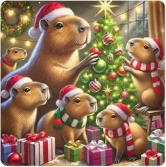 Joko Ivery Capybaras Christmas Protective Wrap 13.8