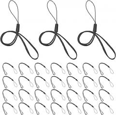 50pcs Adjustable Phone Lanyards Wrist Straps with Keychain Rope for Mobile Phones, Black Multi-use Hanging Ropes Suitable for Everyday Carry and Electronics Accessories