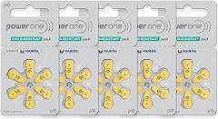 Power One size 10 No Mercury Hearing Aid Batteries (30 Batteries)