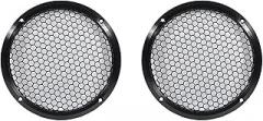 Aboiled 2X 6.5 Inch Aluminum Car Tweeter Speaker Grill Cover - Full Metal Mesh Grille for Enhanced Audio Performance - Black