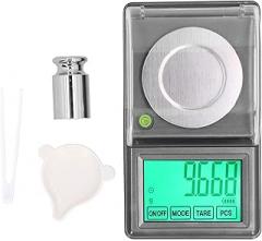 Milligram Scale 50g 0 001g Laboratory Small Portable Jewelry Scale High Precision Horizontal Adjustment Electronic with Tray Tweezers Calibration Weights