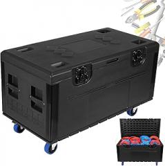 Flight Road Travel Case with Handle and Wheels Stackable Heavy Duty ATA Rolling Road Case for DJ Equipment Storage Transport Tou