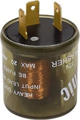 LED Flasher Relay 3 Pin 12V Electronic LED Turn Signal Flasher Blinker Relay 3-terminal for Cars Trucks Motorcycles, 3 Prong Round (1pcs 3-pin, Without Ground Wire)