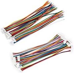 10PCS JST SH 1.0mm Pitch Female Socket Terminal Plug Wire Connector 1mm 2 3 4 5 6 7 8 Pin 10CM 28AWG Electronic Wires Cable(Double Connector,2P)