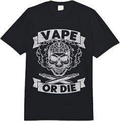 Less Harmful Than Cigarettes Vape Vape Or Die Electronic Cigarette Lover Awesome Vaper Comfort Colors Adult Heavyweight T-Shirt