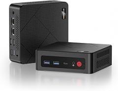 BOSGAME E4 Mini PC Dual LAN Ryzen 5 3550H 11 Pro Mini Computers, 16GB DDR4, 512GB SSD, 4K 60Hz Triple Displays Desktop Computers, HDMI+DP+USB-C, WiFi 5, BT 5.0