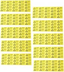200pcs Static Stickers Warning Label Sticker for Electronic Devices Safety