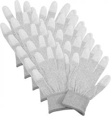 5 Pairs Static Gloves PU Coated Non Slip Industry Working Gloves for Precision Electronic Assembly Aerospace and Automotive Use