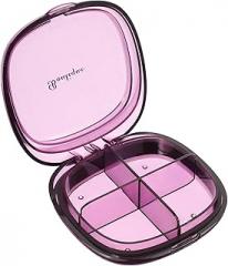 Milisten Portable Travel Medicine Organizer Box, 4-Compartment Waterproof Plastic Pill Container, Weekly Pill Holder for Supplements and Tablets, Dustproof Square Case for On-The-go Use