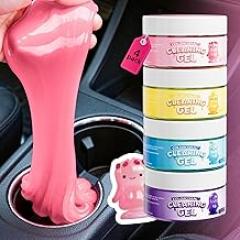 Car Cleaning Gel Reusable 4Pack - Dust Cleaning Putty Keyboard Slime for Car Interior Air Vent Cleaner, Auto Detailing Tools Accessories, Dust Remover Gifts for Men Women,Cleanings Gadgets,400g