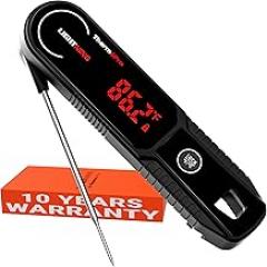 ThermoPro Lightning 0.5 Sec Instant Read Meat Thermometer, Kitchen Food Thermometer with Auto Wake/Sleep/180° Rotating Display, IP67 Waterproof Cooking Thermometer for Oil Deep Fry Smoker BBQ Grill