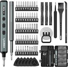 STREBITO Mini Electric Screwdriver, 67 in 1 Electric Screwdriver Kit - 50 S2 Preicison Bits, 5 Torque Settings, Organized Storage, Mini Power Screwdriver Rechargeable Tool Kit for PC Electronics