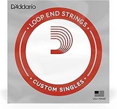D'Addario LE010 Plain Steel Loop End Single String, .010