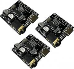 Bluetooth 5.0 Audio Receiver Module - DIY MP3 Decoder Board for Car Audio & Home Speaker Systems, 3.7-5V DC with Type-C, Dual Channel Stereo Output(3PCS Black)