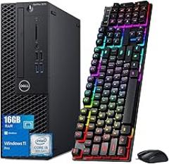 Dell OptiPlex 3070 SFF Business Desktop Computer, Intel Core i5-9500, 16GB RAM, 256GB SSD, WiFi, HDMI, Keyboard & Mouse, Professional Compact PC, Windows 11 Pro (Renewed)