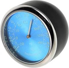 Car Dashboard Thermometer Clock with Night Glow Blue Display Electronic Quartz Timekeeping Precise Interior Temperature Monitor for Vehicle Climate Control