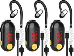 T-M9 Super Mini Walkie Talkies with Headsets,25 Channel Small Two Way Radio Rechargeable Portable FM Transceiver for Restaurants,Out Door Sport,Supermarket,Hospital,Tourism,3 Pack