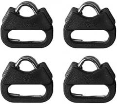 MEETOOT 4pcs Camera Strap Triangle Split Ring Hooks with Plastic Bracket Camera Straps Luggage Accessories