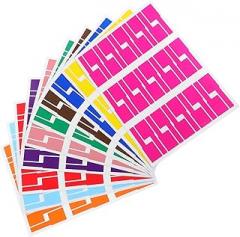 LUOZZY 300pcs Tear-Resistant Multicolor Waterproof Cable Labels for Printer Handwriting and Electronics Cord Management
