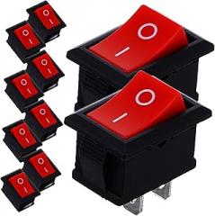 10Pcs Off Rocker Switch Boat Toggle Switch Push Button Replacement for Electronic Devices Design Secure Connection