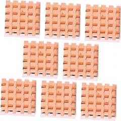 MERRYHAPY 8pcs Pure Copper Computer Cooling Heat Sink High Thermal Conductivity Replacement Fin for Laptop Memory and CPU Efficient Heat Dissipation for Electronics Components