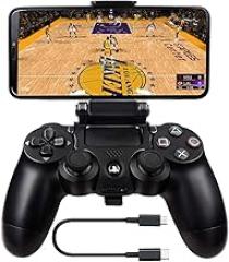 Redesign Phone Clip Holder Clamp Mount Stand Bracket for Playstation 4 Slim Pro PS4 Wireless Controller (2 PAC)