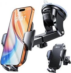 andobil 2026 Military-Grade Car Phone Holder [Upgraded Strongest Suction & Clip] Phone Holders for Your Car, Dashboard Windshield Vent Car Phone Mount for iPhone 17 Pro Max 16 15 14 13 12 Android