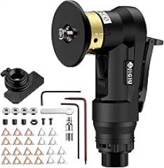 Upgraded Air Chamfer Tool with Straight Guide Plate Mini Pneumatic Chamfering Machine 30000RPM 45°Pneumatic Beveling Machine 0.1-0.9mm Depth Adjust with 1/4 Inch Air Inlet for Metal Wood-Black