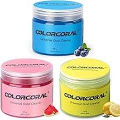 COLORCORAL 480g Cleaning Gel Universal Dust Cleaner for Car Vent Keyboard Cleaning Detailing Slime Putty Cleaning Kit Car Accessories, Gifts for Adults Men Women Kids Teens