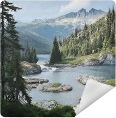 Natural Landscape Forest River Camera Protective Wrap, Anti-scratch Lens Protector Wrapper, Magic Self-Adhesive Cloth for Cameras/DSLR/Laptop/Electronic Accessories, S