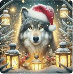 Joko Ivery Santa Wolf Christmas Protective Wrap 13.8