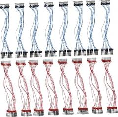 VILLCASE 1set Copper Alligator Clip Connection Wires for Electronic Circuit Experiments Double Headed Clips for Students and DIY Projects 20pcs