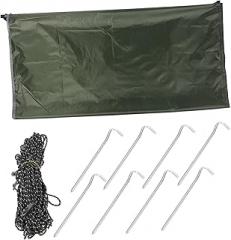 Milisten 1set Outdoor Sunshade Tent Lightweight Heat Insulating Tarp for Camping Hiking and Picnics Fits People Green Easy to Carry Storage Bag Included