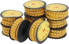 Wire Marking Tube Versatile Non Slip Wire Markers Label Tag 0 to 9 Number Tube PVC Material Electronics Computers 10Pcs (1.5m²)