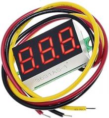 Miniature 0.36 Inch Voltages Gauges Easy to Read Screen Digital Voltmeter for Automotive & Motorcycle Circuit Testing Electronics Voltages Tester