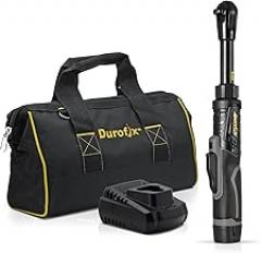 Durofix RW1216-3P G12 Series 12V Li-ion Cordless 3/8” 60 ft-lbs. Extended Ratchet Wrench Tool Kit with 1 Batteries and Canvas Bag