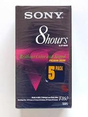 Sony T-160 8 Hours in EP Mode Blank Video Cassette - 5-Pack