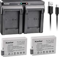Kastar LPE8 2X Battery + USB Dual Charger for LP-E8, LPE8 and Rebel T5, T2i, T3i, T4I, T5i, 700D, 650D, Kiss X5, Kiss X4, Kiss X6i, Kiss X7i EOS 550D 600D Digital SLR Cameras