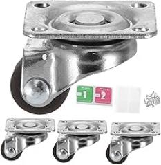 ABOOFAN 4pcs Low Profile Swivel Caster Wheels Soft Mini Wheels for Furniture and Electronic Instruments Effortless Movement Discreet Design